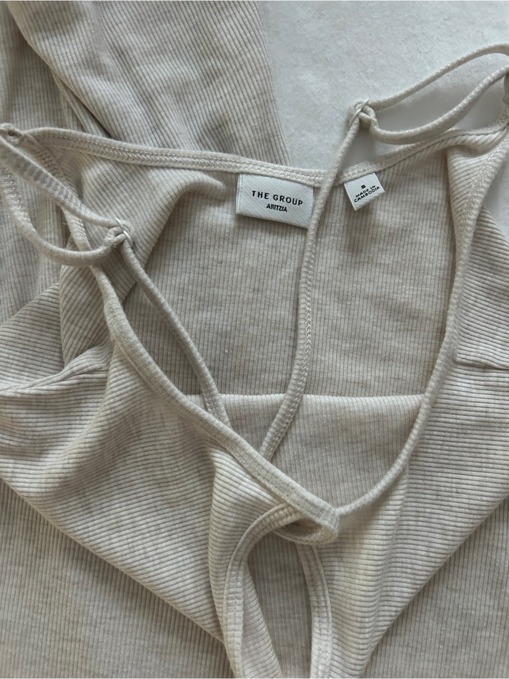 Aritzia Cream Knit Dress
